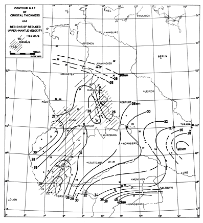 Depth to the Moho from wide-angle seismic profiling